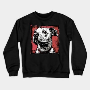 Retro Art American Pit Bull Terrier Dog Lover Crewneck Sweatshirt